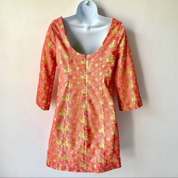 LILLY PULITZER RARE MANDY HOTTY PINK LIME DRESS - Picture 5 of 8